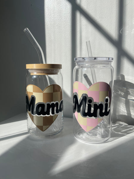 Mama & Mini - Checkered Hearts