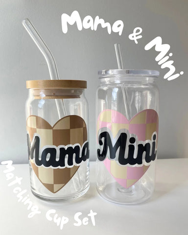 Mama & Mini - Checkered Hearts